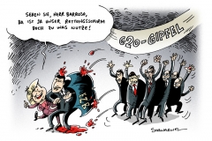 schwarwel-karikatur-gipfeltreffen-g20-barroso-krisenmanagement