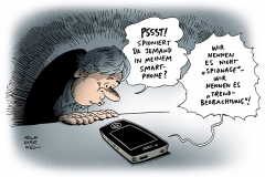 schwarwel-karikatur-spionage-smartphone-nsa
