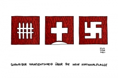 schwarwel-karikatur-schweiz-volksentscheid-nationalflagge