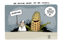 schwarwel-karikatur-genmais-zulassung-enthaltung-landwirtschaft