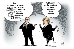 schwarwel-karikatur-israel-deutschland-lob-außenpolitik