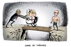schwarwel-krikatur-obama-merkel-putin-krim-ukraine-krise-game-of-thrones