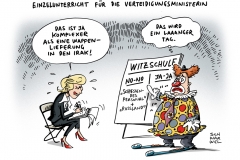 schwarwel-karikatur-von-der-leyen-bundeswehr-waffenlieferung-irak
