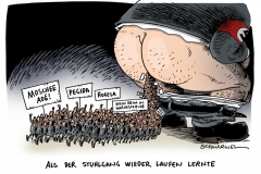 schwarwel-karikatur-stuhlgang-protest-fluechtlinge-fremdenhass