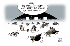 schwarwel-karikatur-milchbauer-protest-preisverfall