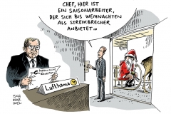 schwarwel-karikatur-lufthansa-streik-lohn-gehalt-weihnachten