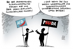 schwarwel-karikatur-afd-fluechtlinge-fluechtlingpolitik-pegida
