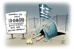 karikatur-schwarwel-idomeni-flüchtlingscamp-flüchtlinge