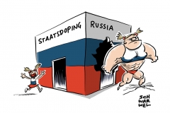 karikatur-schwarwel-doping-russland-wada-staatsdoping
