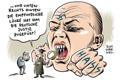 karikatur-schwarwel-rechts-rechtsextrem-nazi-straftaten