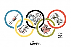 karikatur-schwarwel-olympia-rio-doping-demonstration-drohung