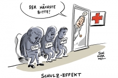 karikatur-schwarwel-martin-schulz-merkel-wahl-wahlkampf-cdu-csu-spd-fdp