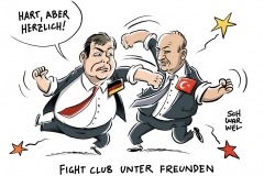karikatur-schwarwel-fightclub-cavusoglu-sigmar-gabriel-deutschland-tuerkei-politik
