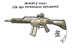 Kriegswaffenexporte Heckler & Koch: Ermittlungsverfahren wegen Bestechung von Politikern von CDU und FDP