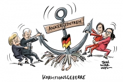 CDU wirft SPD Doppelstrategie vor: Koalitionskrach um Ankerzentren