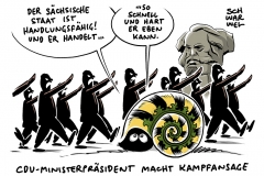 Ministerpräsident Kretschmer zu Chemnitzer Nazi-Aufmarsch: „Der sächsische Staat ist handlungsfähig. Und er handelt.“