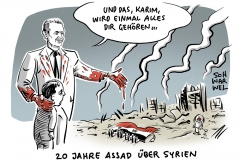 Assad seit 20 Jahren Präsident von Syrien: seit zehn Jahren Krieg