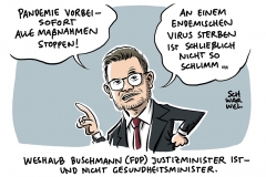 Nach Drosten-Interview: Bundesjustizminister Buschmann fordert Ende aller Corona-Maßnahmen