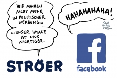 Politische Anzeigen: Ströer verzichtet, Facebook macht weiter