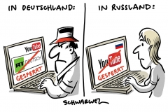 Nach Löschung von RT Deutsch-Kanal: Russland droht mit Sperrung von YouTube