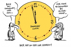 Doomsday Clock neu gestellt: Menschheit nur noch 90 Sekunden vor globaler Katastrophe