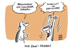 Aufruf von Wagenknecht und Schwarzer: Scholz soll Frieden verhandeln