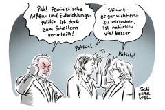 Baerbock und Schulze stellen feministische Außen- und Entwicklungspolitik vor: Kubicki (FDP), Wissler (linke) und Union widersprechen als Erste