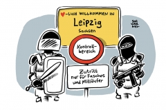 Tag X: Polizei erklärt halb Leipzig für 48 Stunden zum „Kontrollbereich“