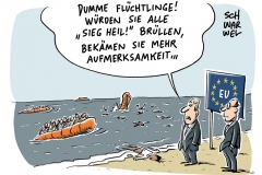 Fluchtlingskrise Krieg Karikaturen 2015 Bis Juli 2019 Schwarwel Karikatur