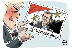 karikatur-schwarwel-assad-syrien-trump-g7-gipfel