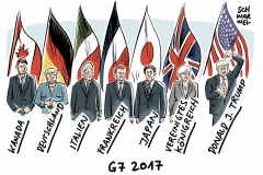 karikatur-schwarwel-g7-gipfel-trump-merkel-politik-politiker