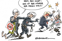 karikatur-schwarwel-g20-gipfel-hamburg-polizei-donald-trump