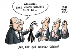 Votum über GroKo-Papier: SPD-Spitze stimmt sechs Nein-Stimmen zu