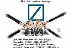 schwarwel-karikatur-deutsche bank-negativschlagzeilen