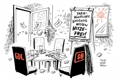 schwarwel-karikatur-db-deutsche bahn-tarifkonflikt