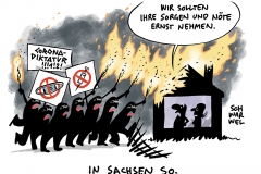 In Sachsen radikalisiert sich Protest der Maßnahmen-Gegner: Wütender Mob vor Haus von Gesundheitsministerin Köpping