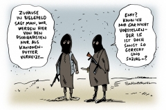 schwarwel-karikatur-is-islamischer-staat-dschihadisten-ausbildung-islam-terrormiliz