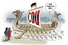karikatur-schwarwel-integration-cdu-merkel-flüchtlinge