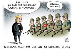 karikatur-schwarwel-syrien-merkel-flüchtlinge-eu