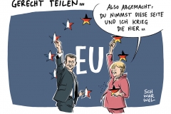 karikatur-schwarwel-merkel-macron-deutschland-frankreich-politik-politiker-eu