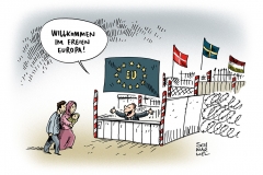 karikatur-schwarwel-europa-fluechtlinge-eu-willkommen-grenze