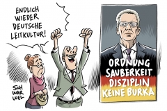 karikatur-schwarwel-deutsche-leitkultur-keine-burka-de-maiziere