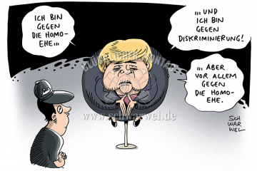 schwarwel-karikatur-homoehe-diskriminierung-merkel