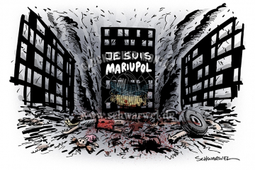 schwarwel-karikatur-mariupol-krieg-ukraine-separatisten
