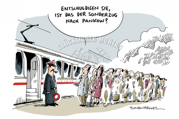 schwarwel-karikatur-sonderzug-pankow-fluechtlinge