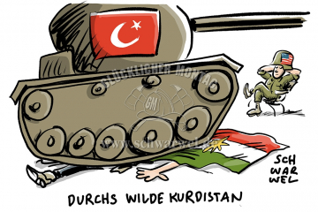 karikatur-schwarwel-us-usa-amerika-tuerkei-kurdistan-kurden-syrien-krieg-konflikt