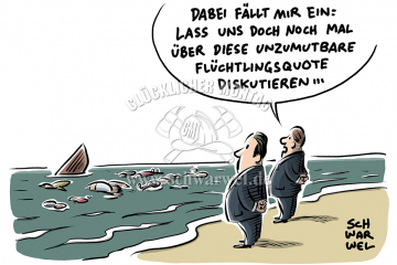 karikatur-schwarwel-fluechtlinge-gefluechtete-eu-europaeische-union-fluechtlingsquote-fluechtlingspolitik
